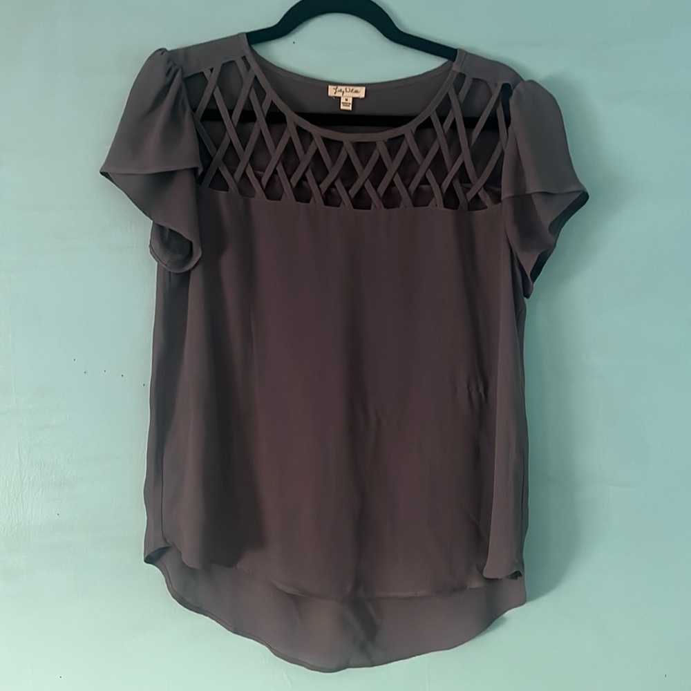 Grey Stylish Business Top